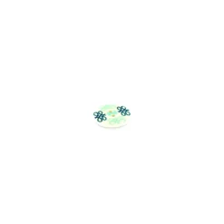 Bouton polyester Tante Ema Arabesque - blanc