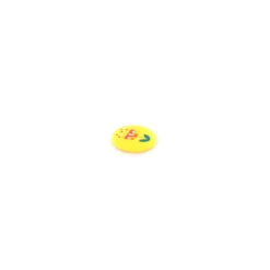Bouton polyester Tante Ema Fleur - jaune