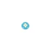 Bouton polyester Tante Emafleur rond bleu