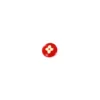 Bouton polyester Tante Emafleur rond rouge