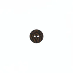 Bouton polyester Zebrastic 14mm - chocolat