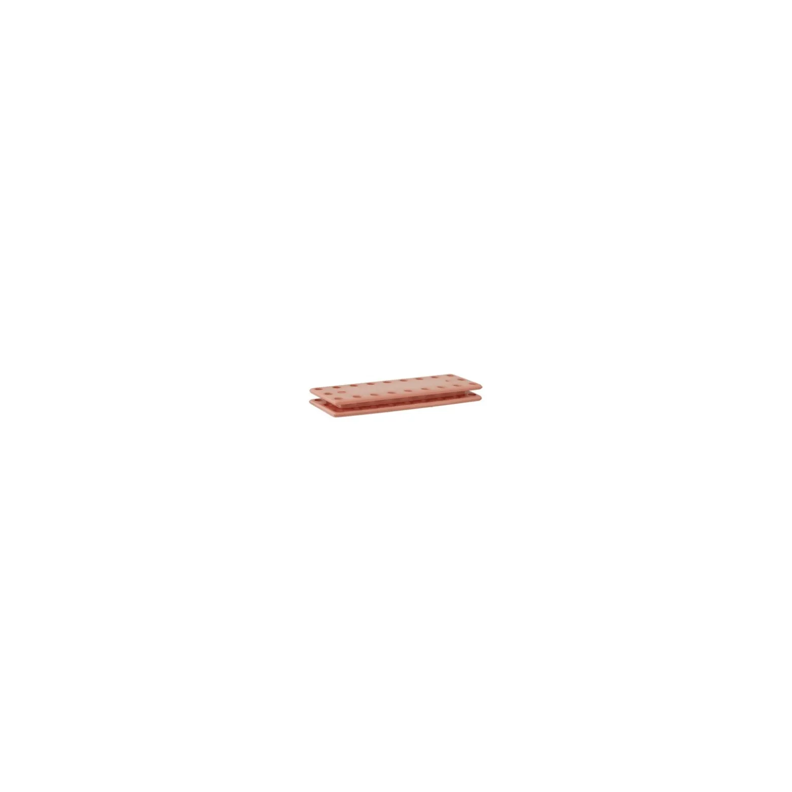Bouton pression à coudre Rectangulaire - terracotta