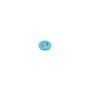 Bouton recouvert à petits pois turquoise