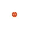 Bouton rond orange à pois blancs