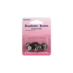 Boutons jeans X6 - Couture loisirs