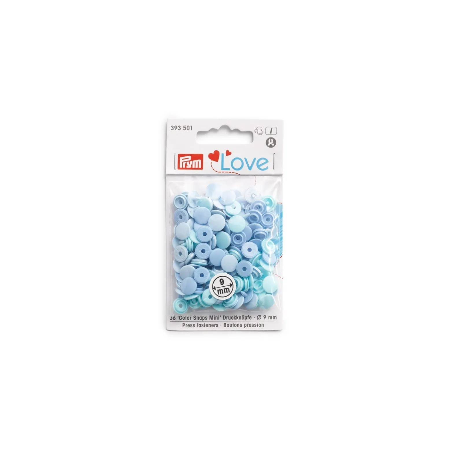 36 boutons pressions Color Snaps Mini ronds
