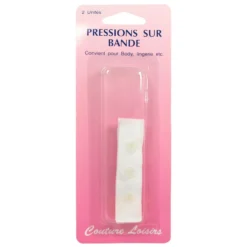 Boutons pression sur bande 14cm X2 - Couture loisirs
