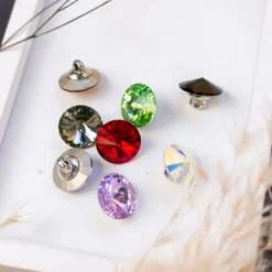 Bouton strass Nyla - violet