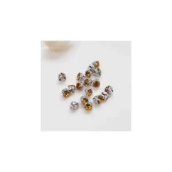 Bouton strass Sweet angels 7mm - orange