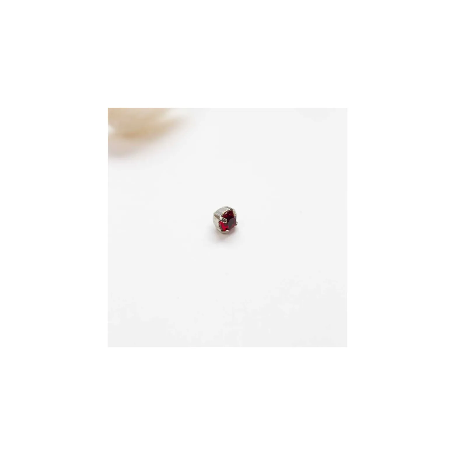 Bouton strass Sweet angels 7mm - rouge