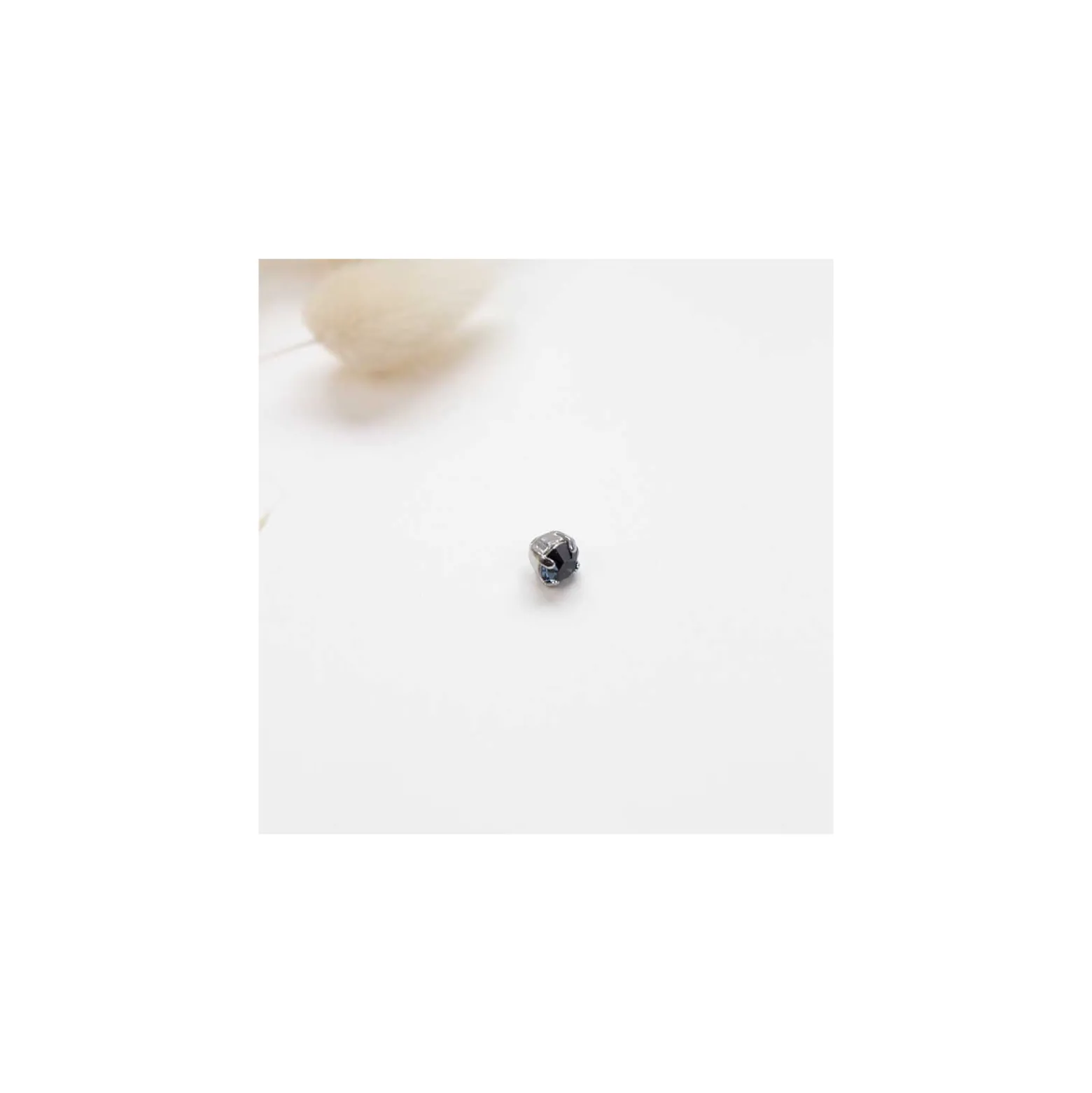 Bouton strass Sweet angels 7mm - bleu