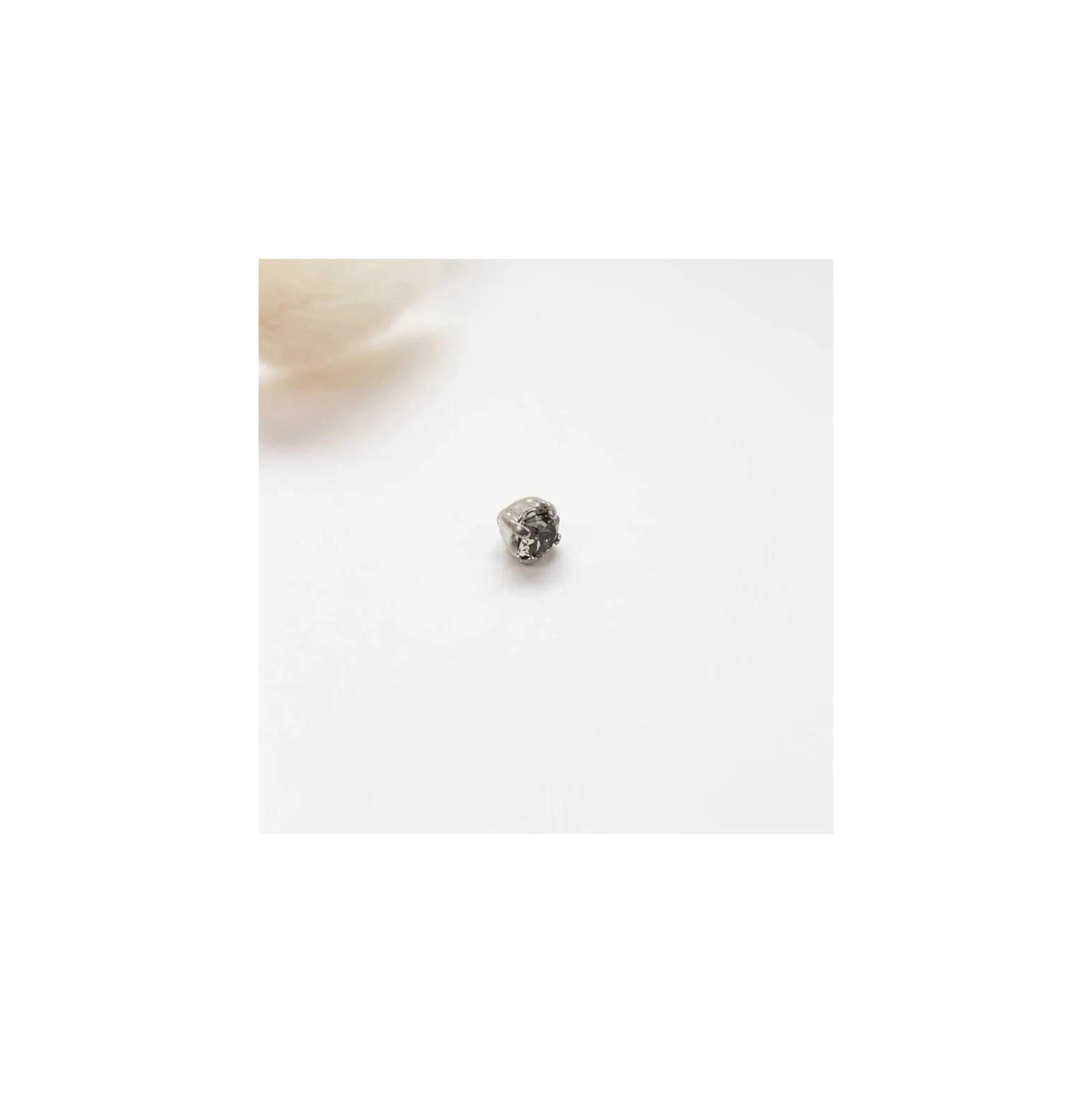 Bouton strass Sweet angels 7mm - gris