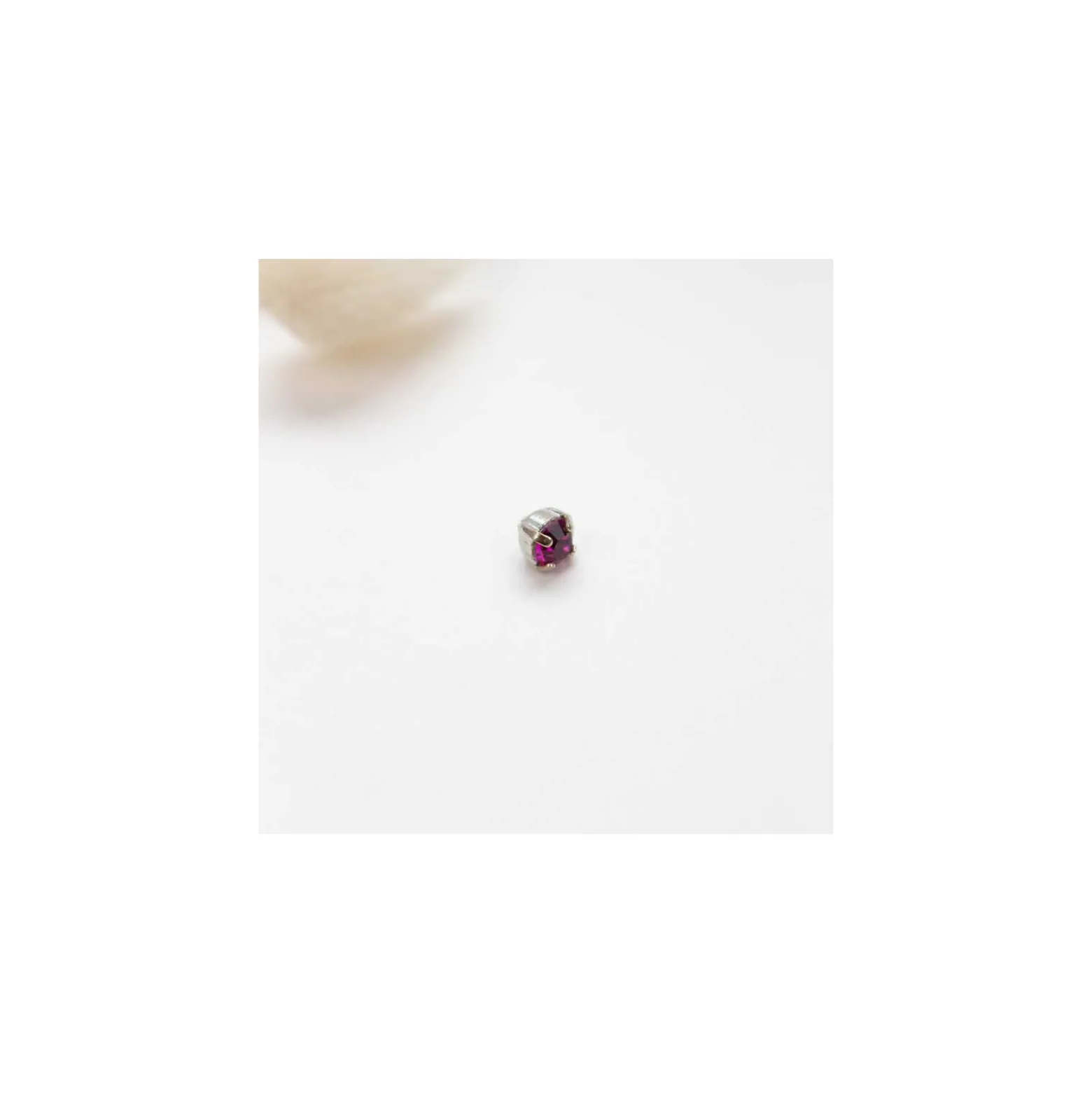 Bouton strass Sweet angels 7mm - fuchsia