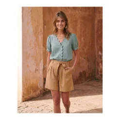 Box couture blouse festonnée - La vie en blouse - sarcelle