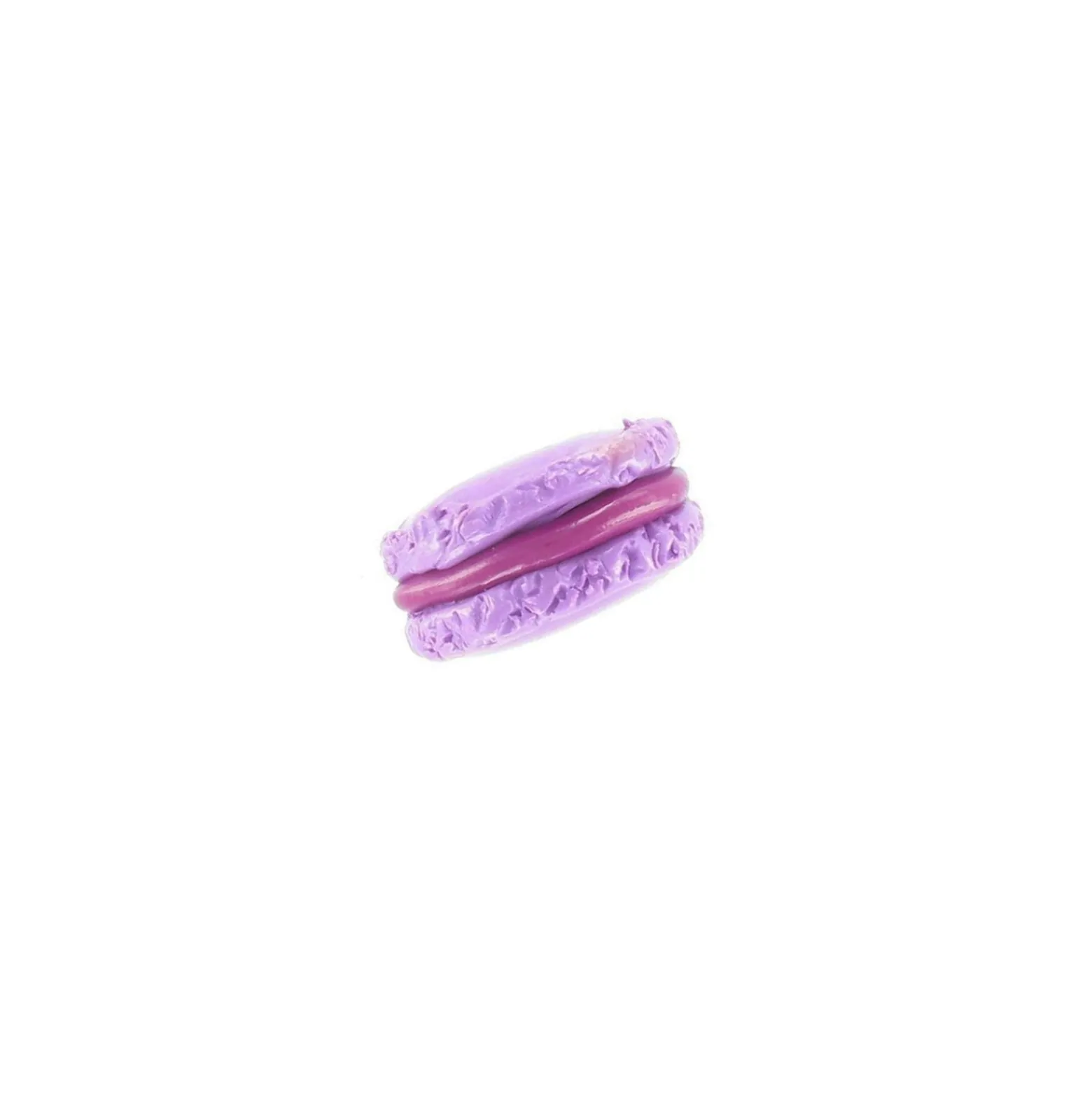Breloque Fimo macaron violette