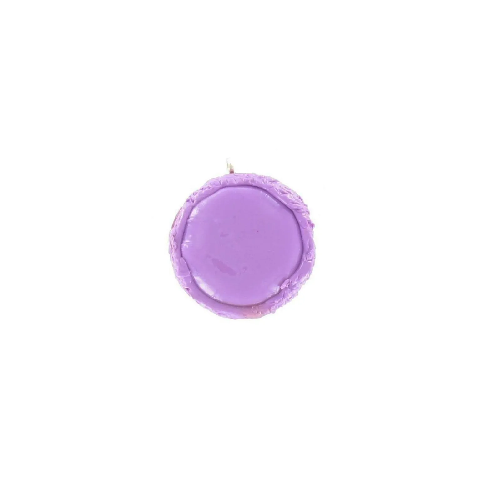 Breloque Fimo macaron violette
