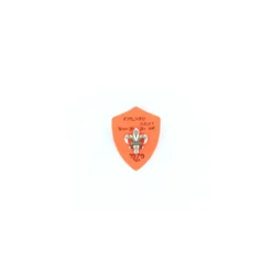 Broche Blason Lys 1979 Orange fluo