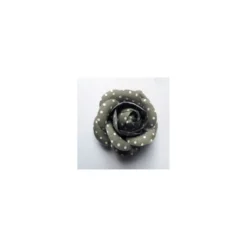 Broche Camelia pois gris