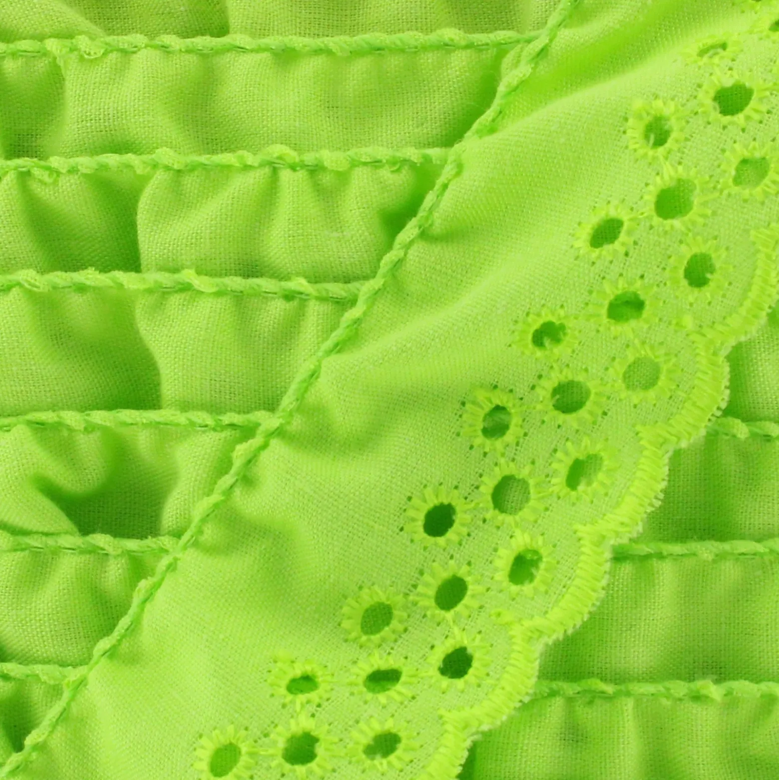 Broderie anglaise Eloïse - anis