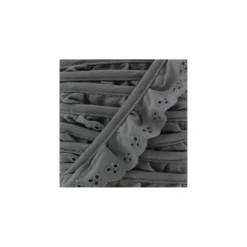 Broderie anglaise froncée 35mm - anthracite