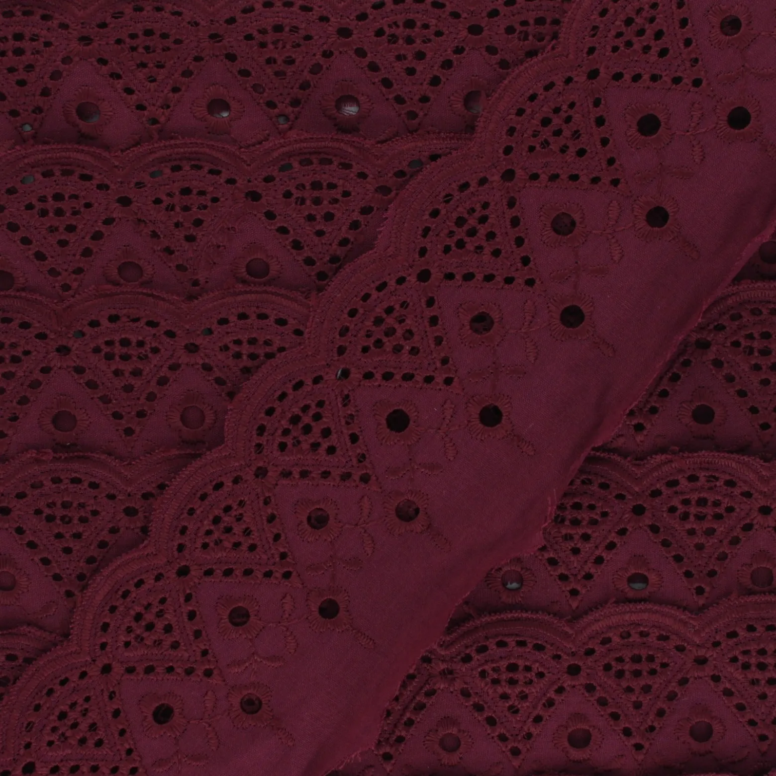 Broderie Anglaise Luceline 65 mm - prune