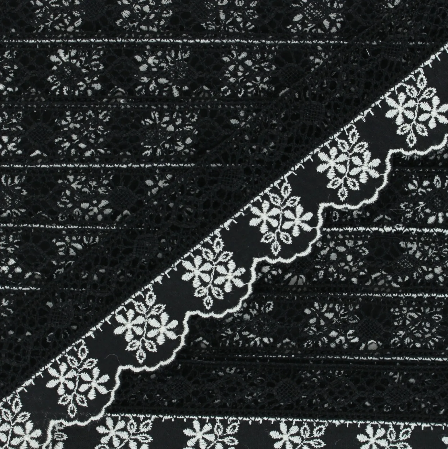 Broderie anglaise Manosque - noir