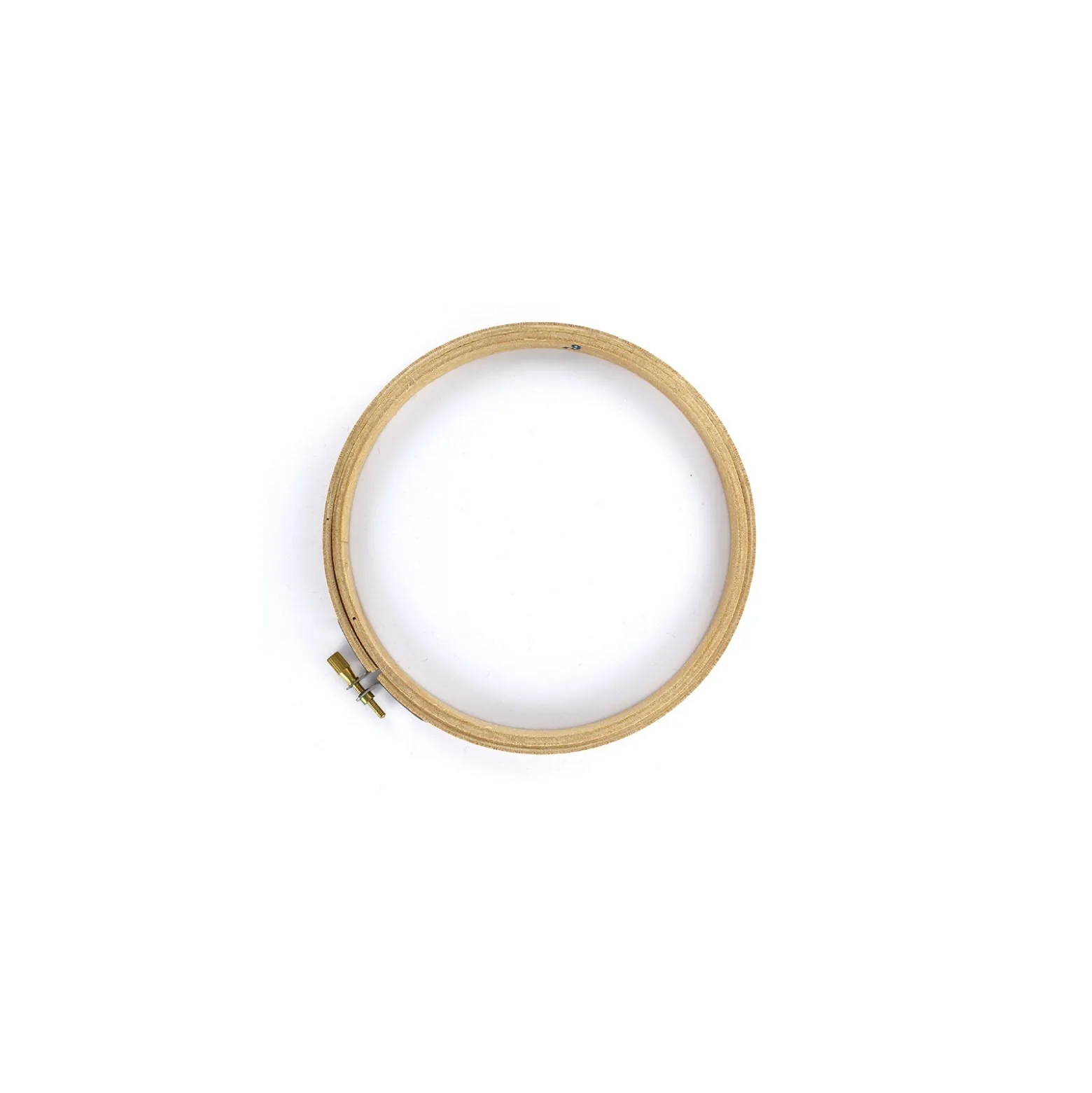 Cadre tambour à broder en bois - rond
