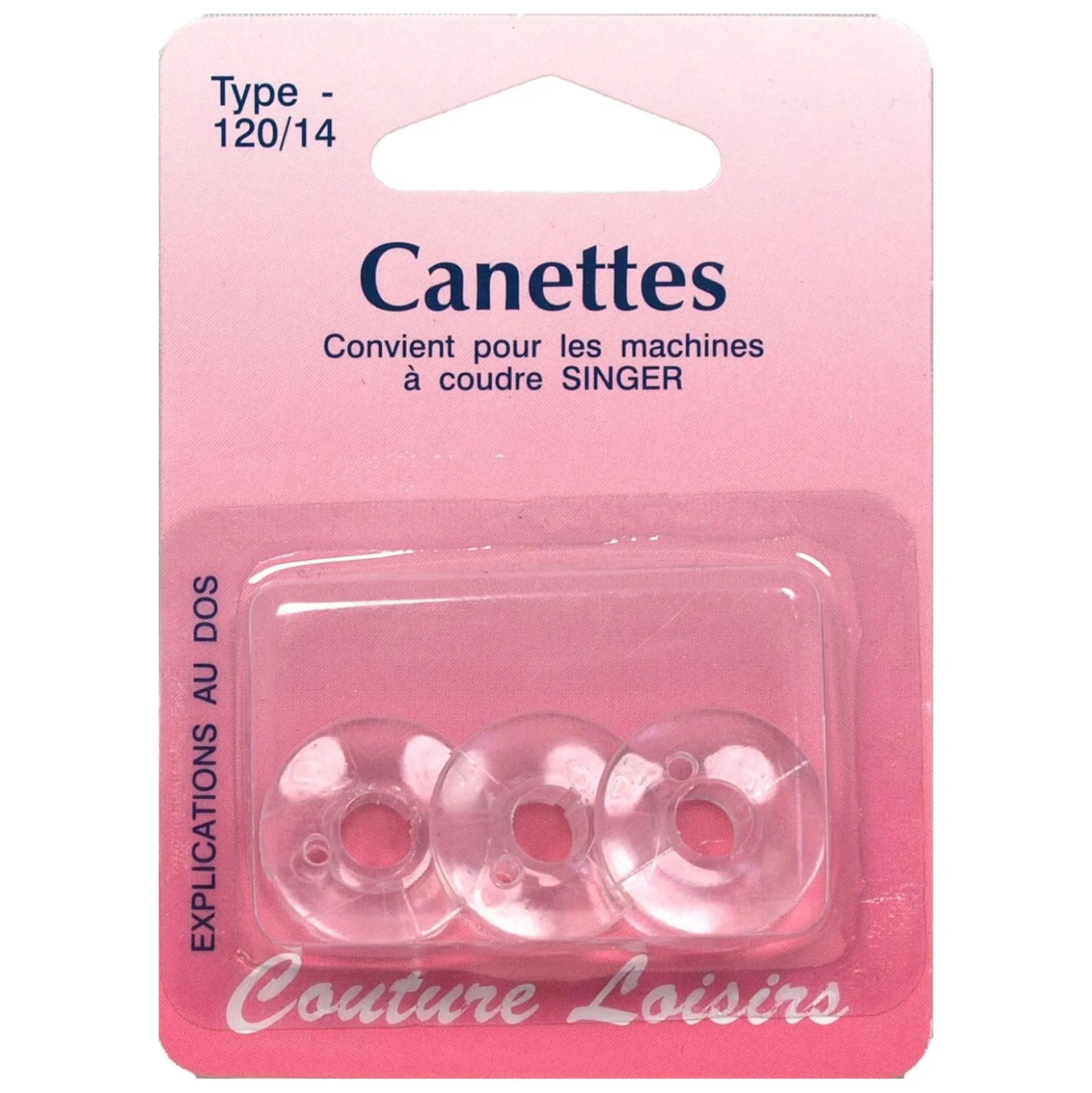 Canettes Singer plastique - type 66 X3 - Couture loisirs