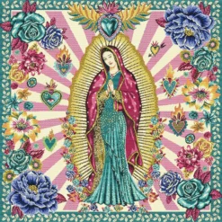 Carré Jacquard Guadalupe - rose