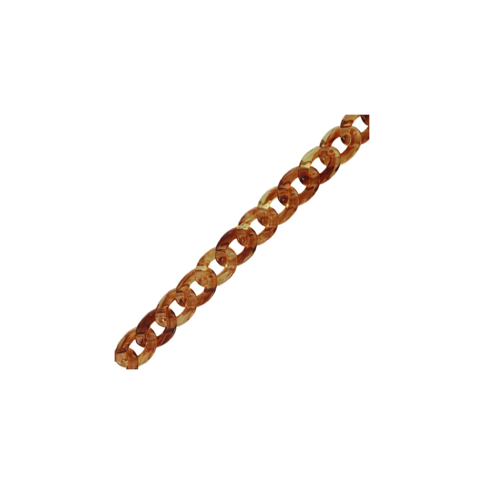 Chaîne acrylique 20 mm - écaille marron x 50 cm