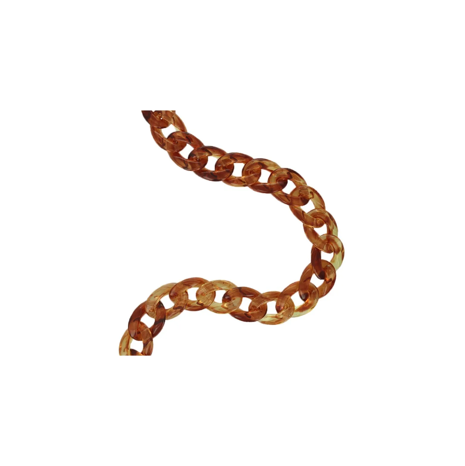 Chaîne acrylique 20 mm - écaille marron x 50 cm