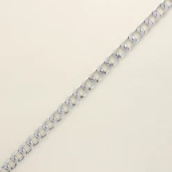 Chaîne plate aluminium inoxydable - argent x 50 cm