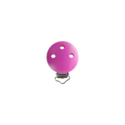 Clip attache tétine bois - fuchsia