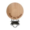Clip attache tétine rond bois - Farmor