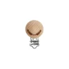 Clip attache tétine rond bois - laurier