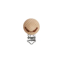 Clip attache tétine rond bois - laurier