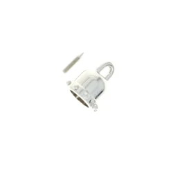Cloche à pompon zamac Richie 12 mm - argenté
