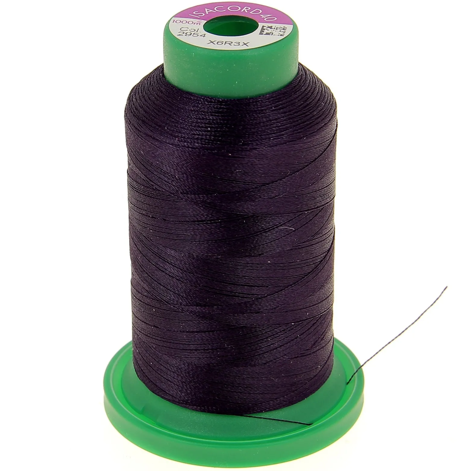 Cône de fil à broder ISACORD40 1000 m - aubergine