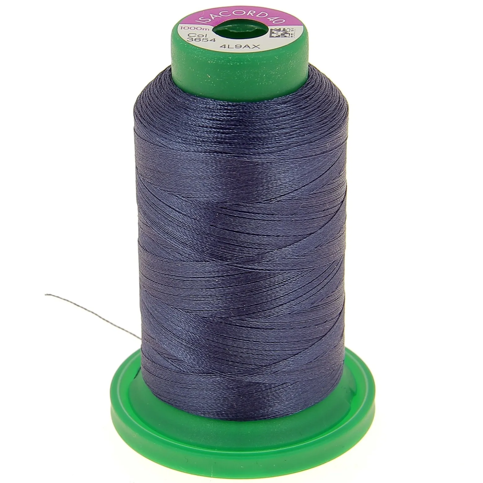 Cône de fil à broder ISACORD40 1000 m - bleu gris