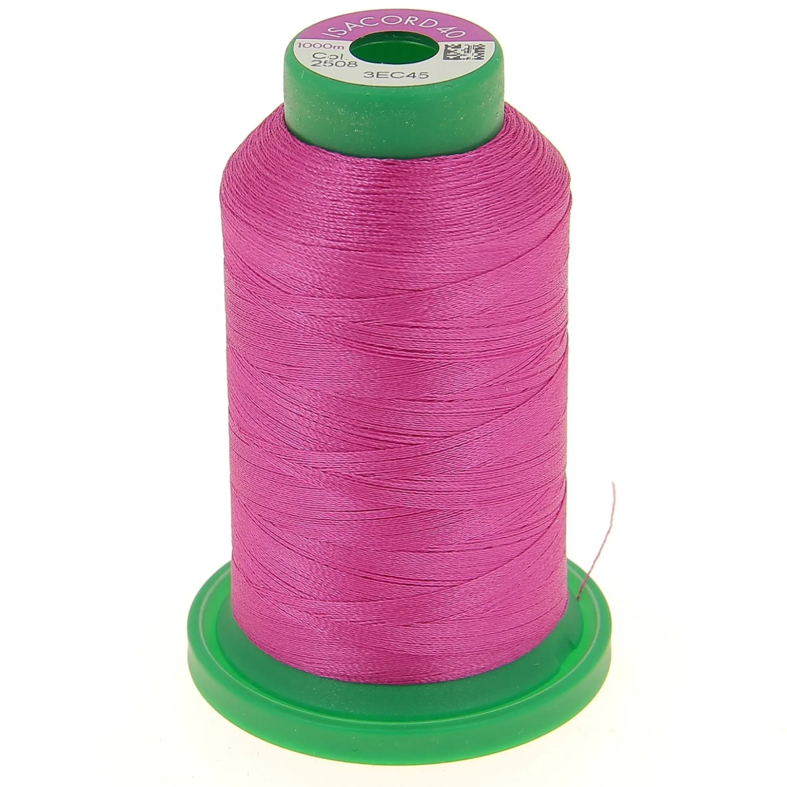 Cône de fil à broder ISACORD40 1000 m magenta fuchsia