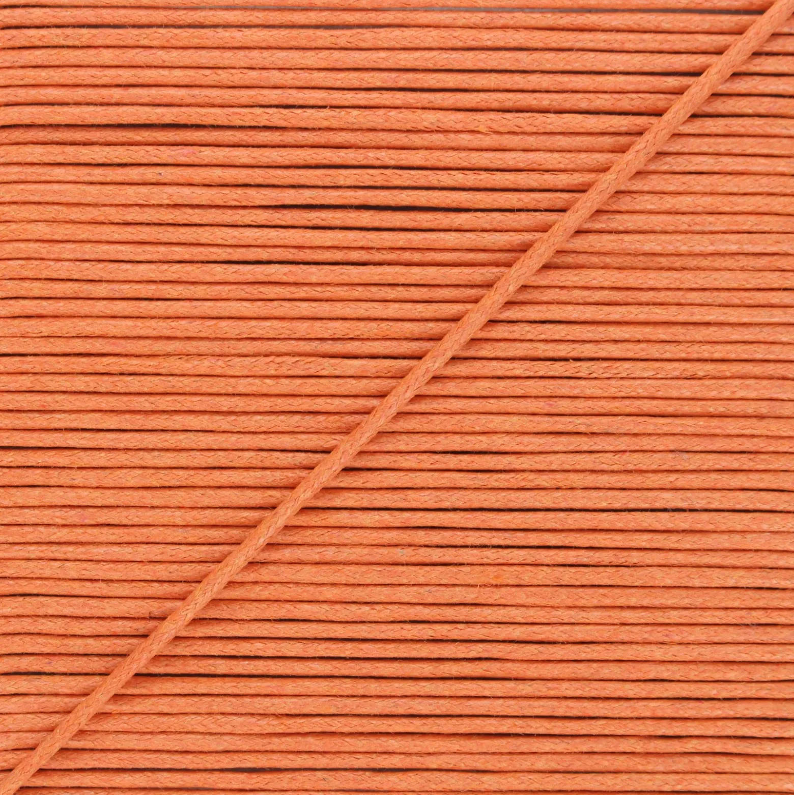Cordon aspect cuir 2 mm - citrouille