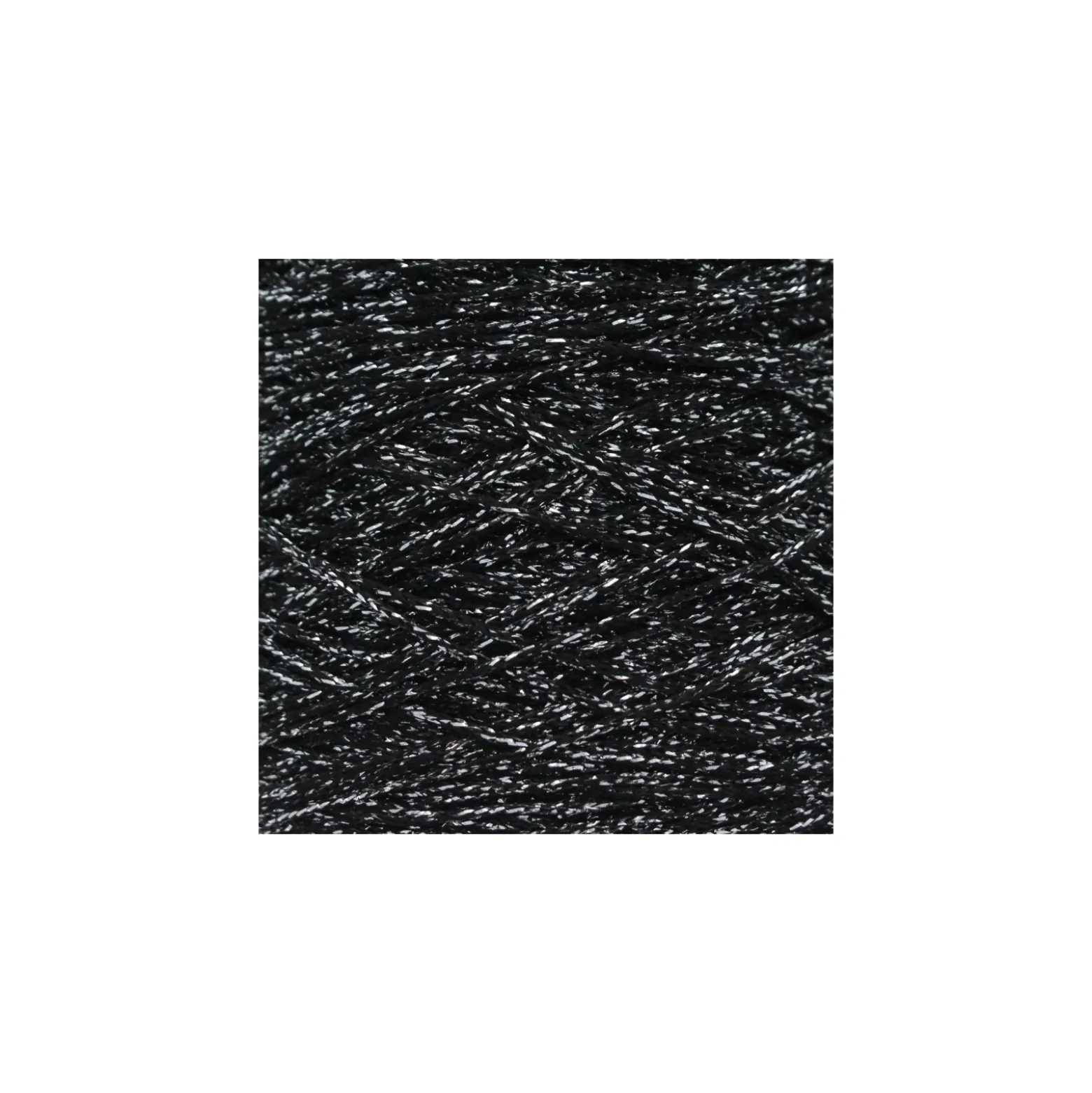 Cordon Lurex Filo 1,5 mm - Noir/Argent