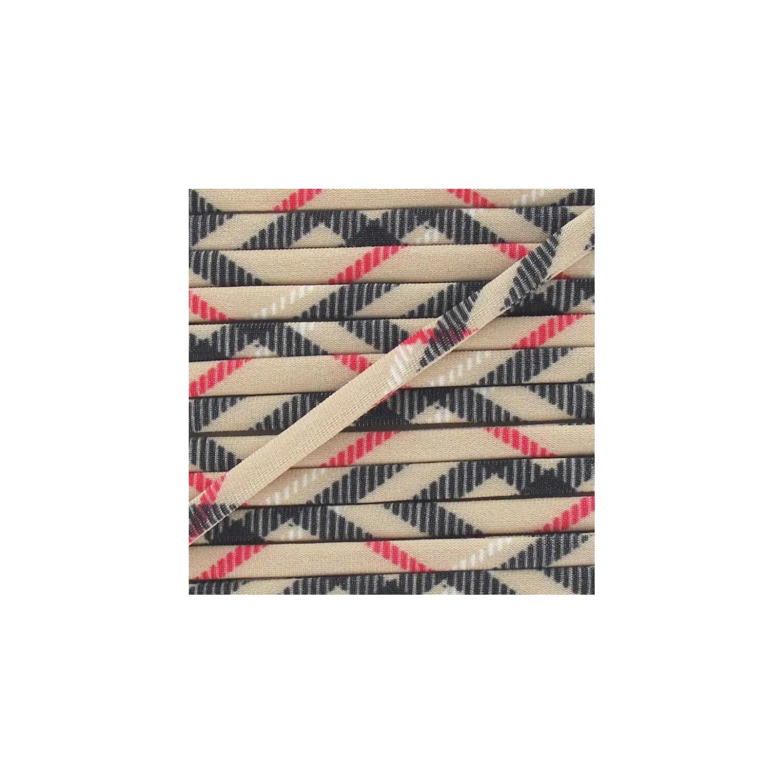Cordon Maillot de Bain Écossais - Beige