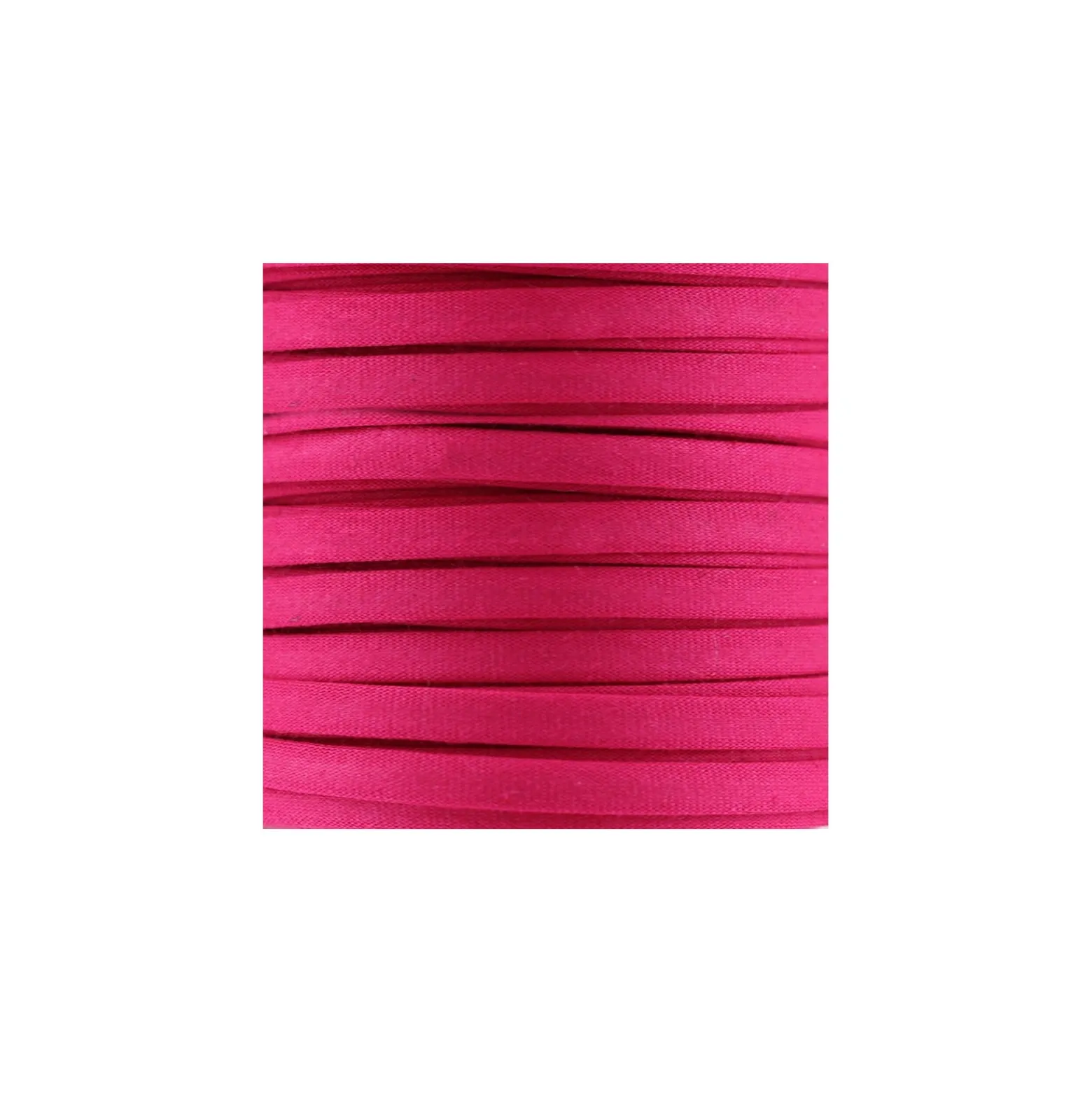 Cordon Spaghetti coton 5 mm - fuchsia
