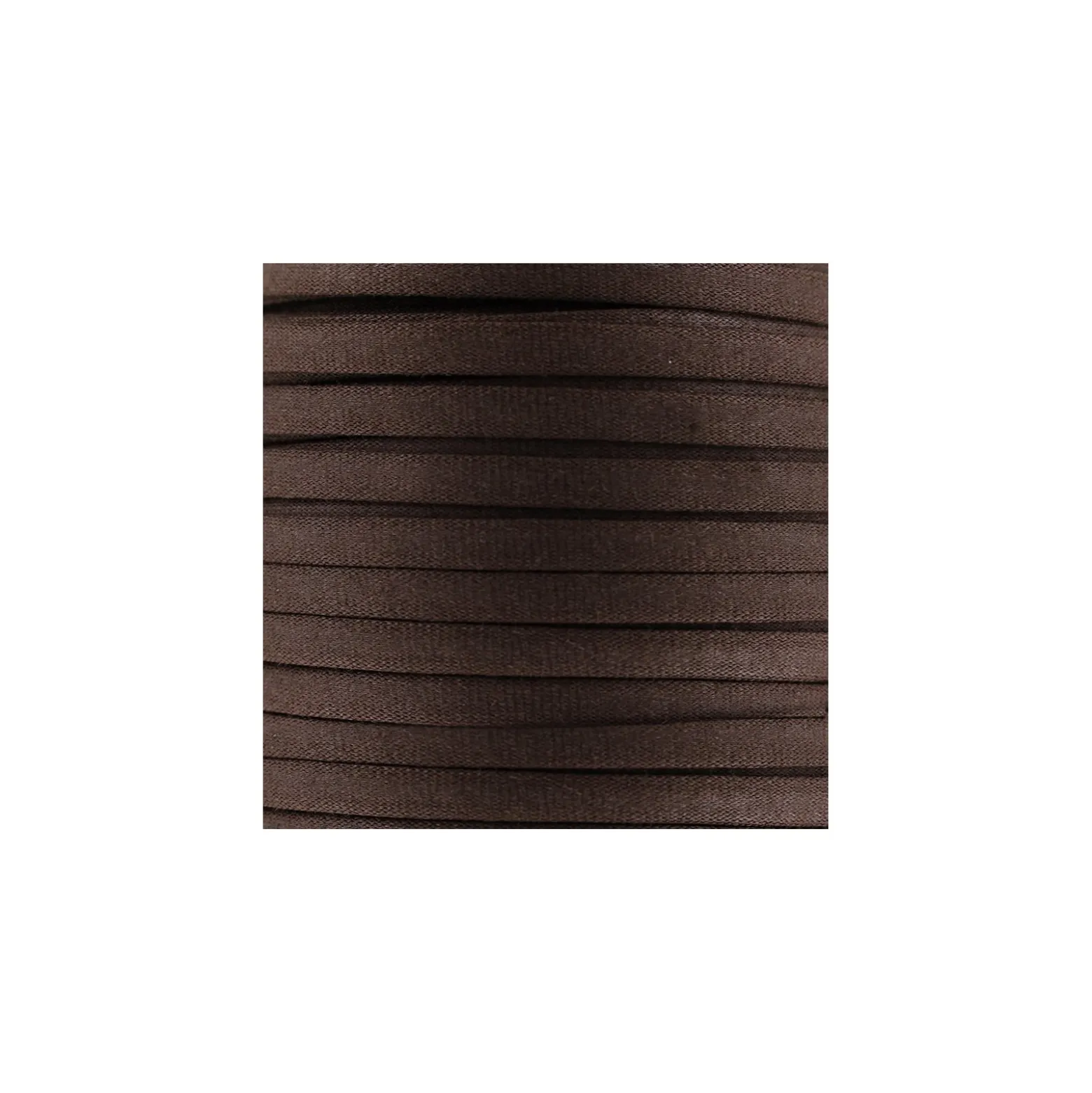 Cordon Spaghetti coton 5 mm - marron