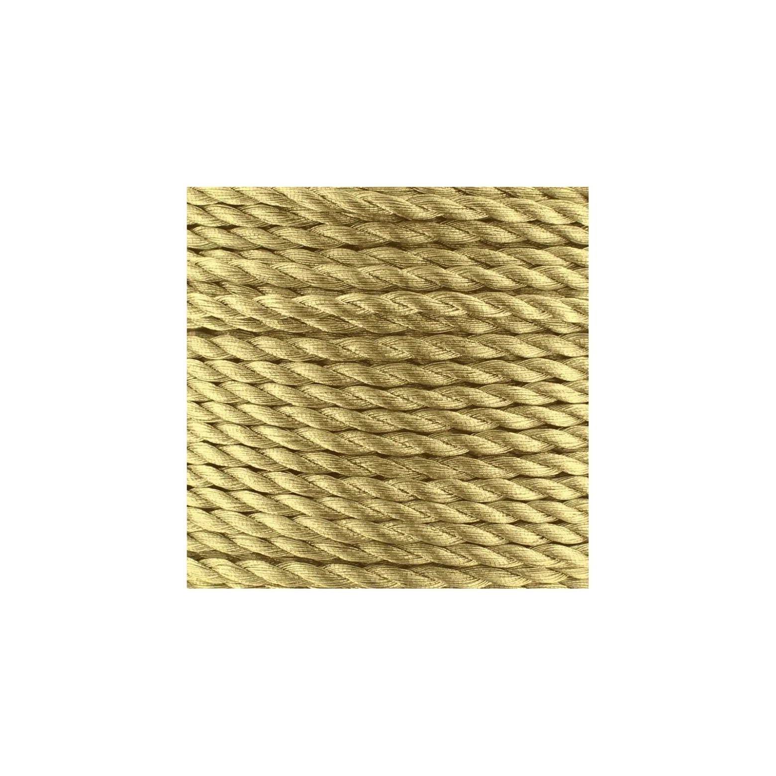 Cordon torsadé métallisé 2 mm - doré