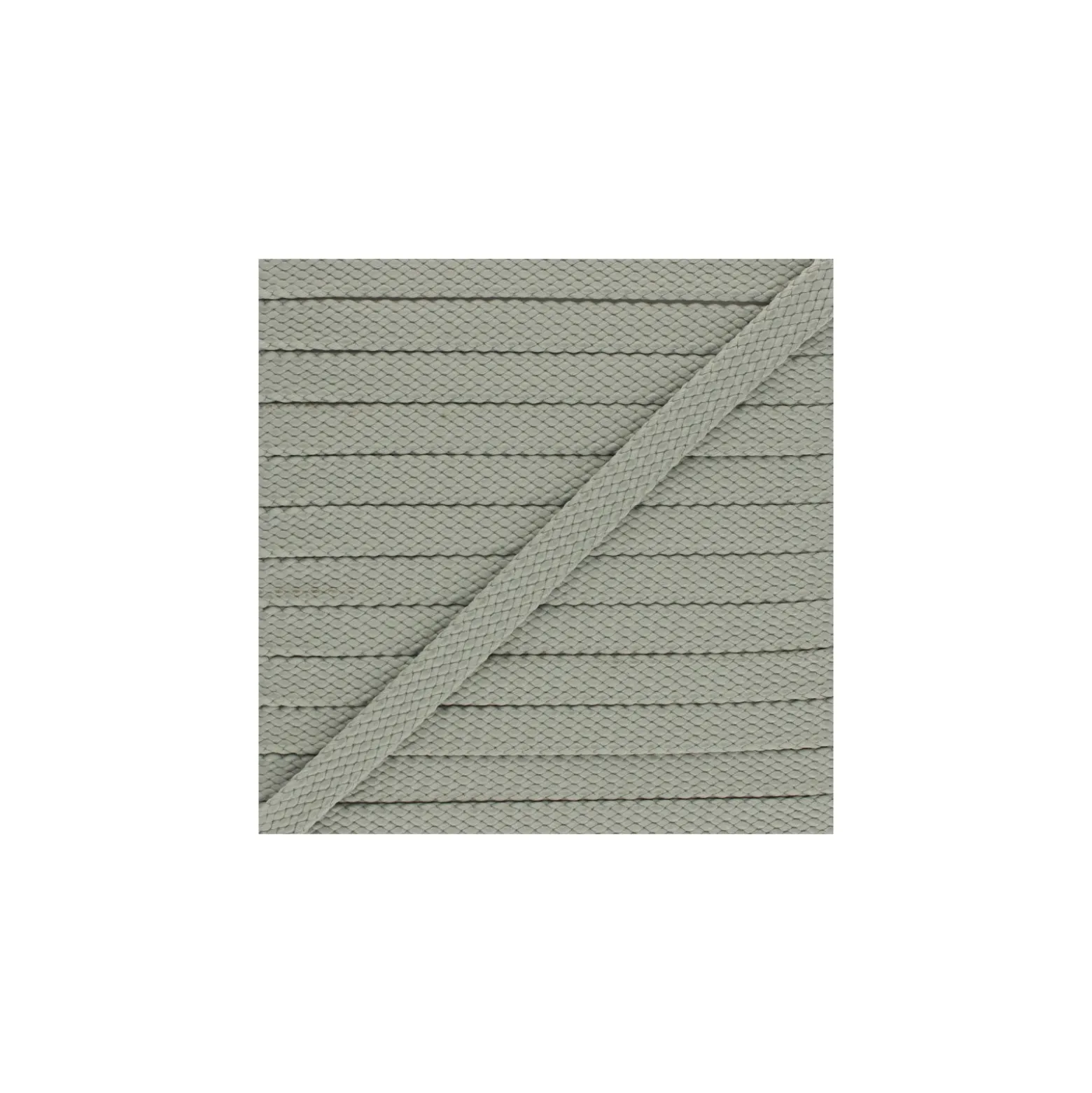 Cordon Tressé aspect cuir Odessa 9 mm - gris