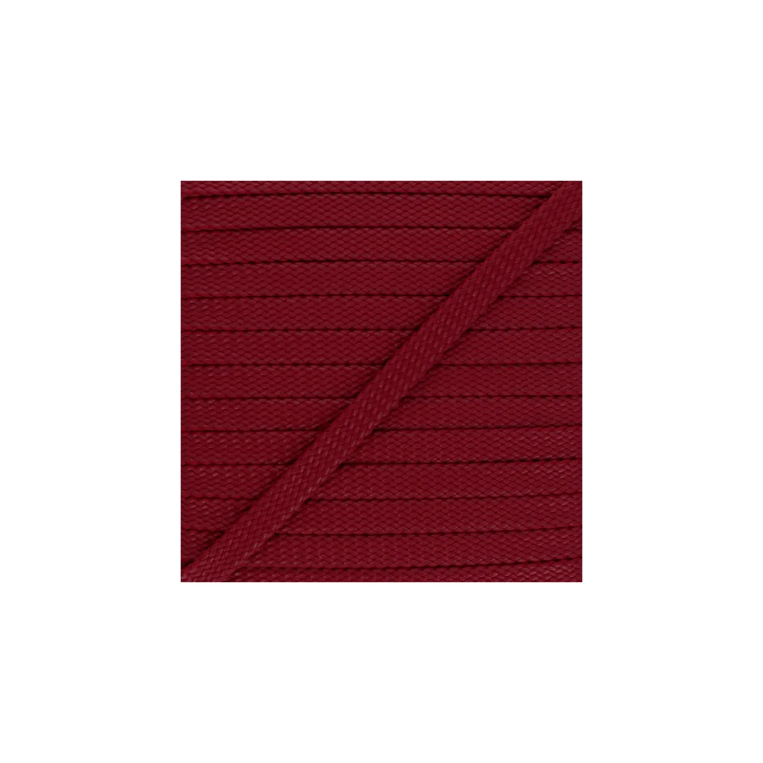 Cordon Tressé aspect cuir Odessa 9 mm - rouge