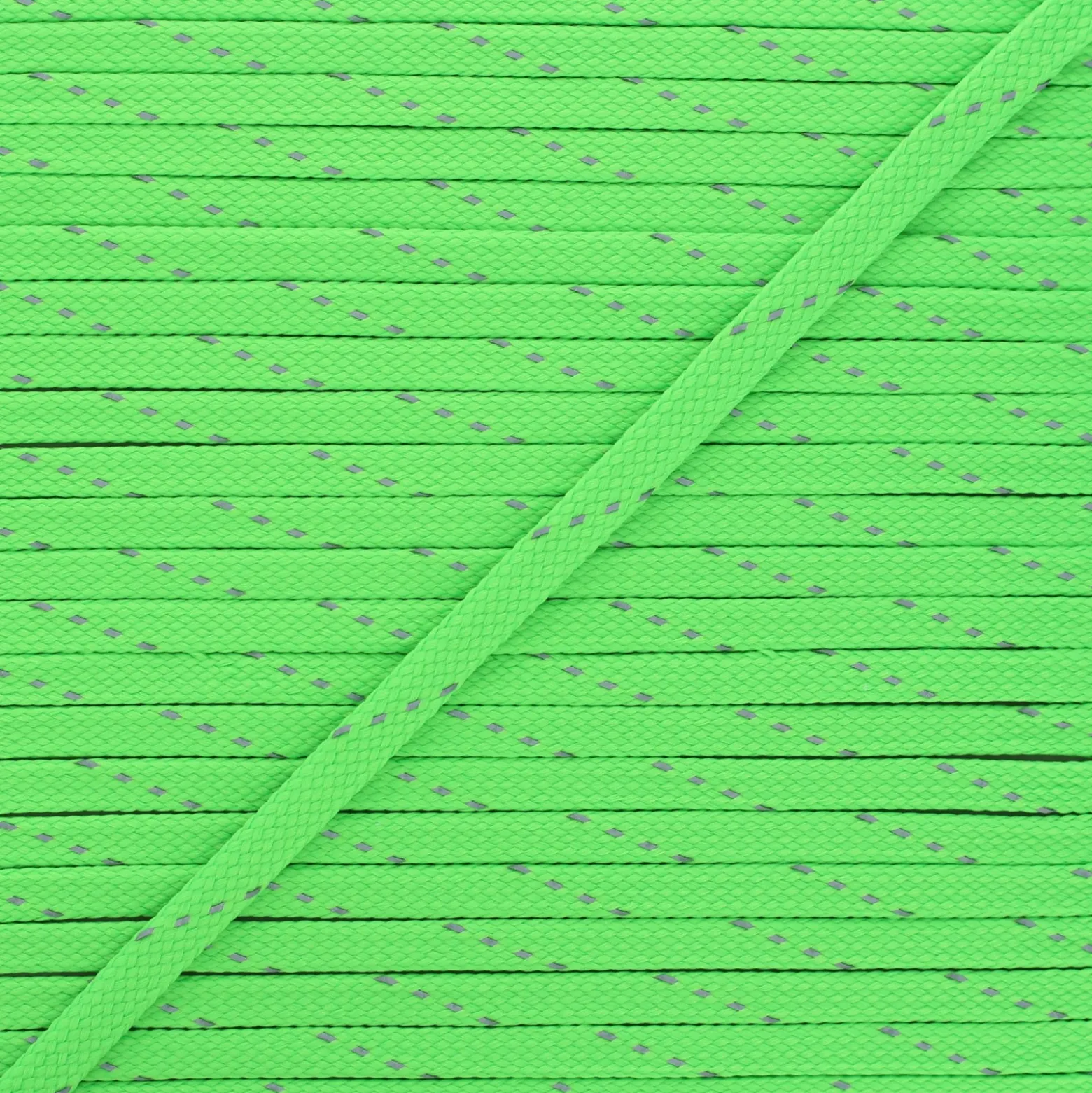 Cordon tressé Fluoria 9mm - vert fluo