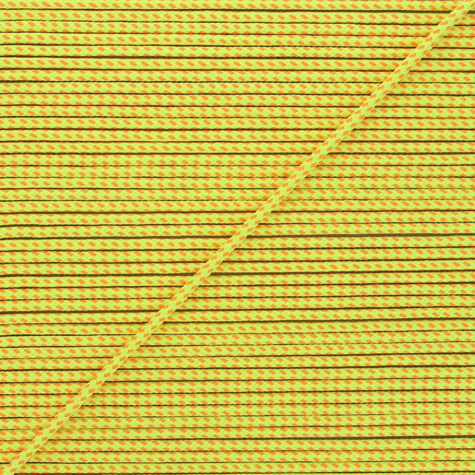 Cordon tressé Sportivo 3mm - jaune fluo